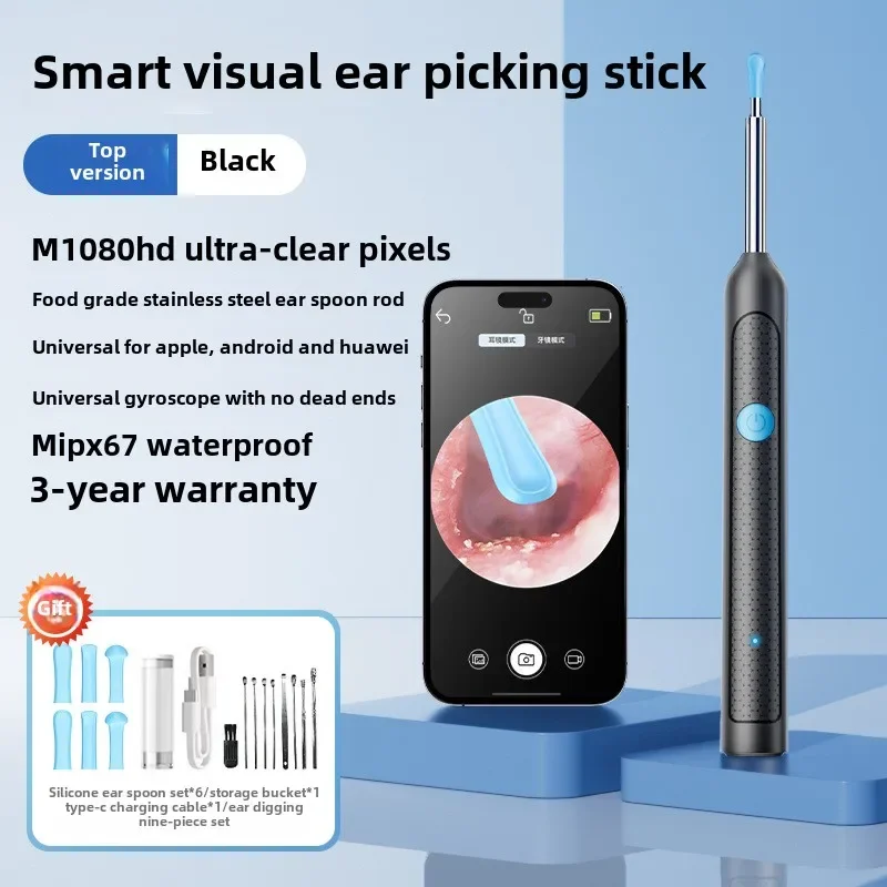 Slimme visuele oorstokken Otoscoop Endoscoop Wax Removal Tool Earpick Mini Camera Gezondheidszorg Oorreiniger - afbeelding 1