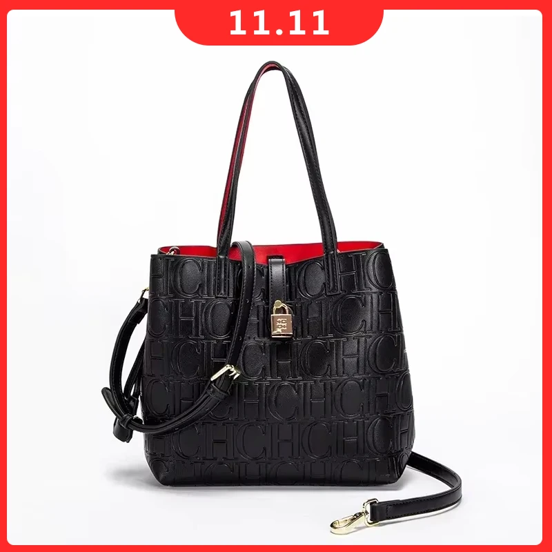 Large Capacity Embossed Women's Shoulder Bag Solid Color Letter Pattern Minimalist Design 2025 Trendy Fashion Luxury Tote Bag