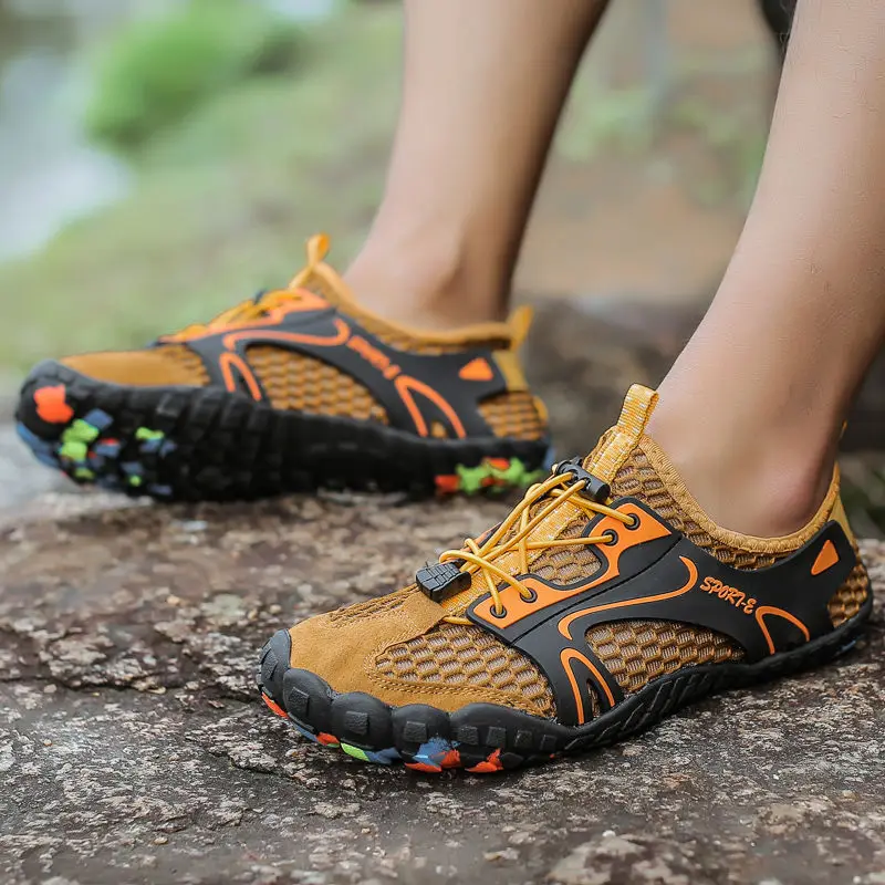 

Мужские повседневные кроссовки с сетчатым верхом, коричневые походные кроссовки для бега, тренд 202, дышащие, унисекс, для ходьбы, дизайнерская спортивная обувь для мужчин