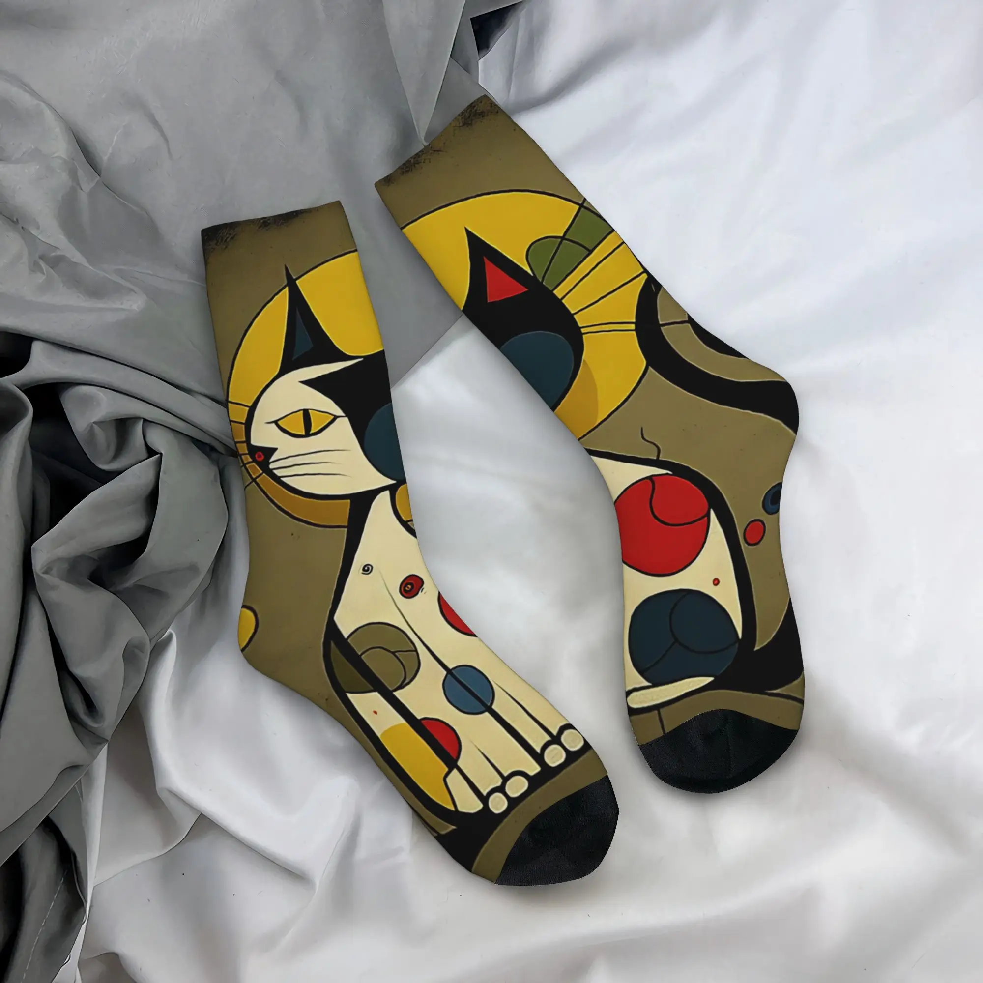 

Retro Vintage Art Cute Cats Socks Funny Stockings Winter Anti Skid Women Men Socks High Quality Design Skateboard Socks