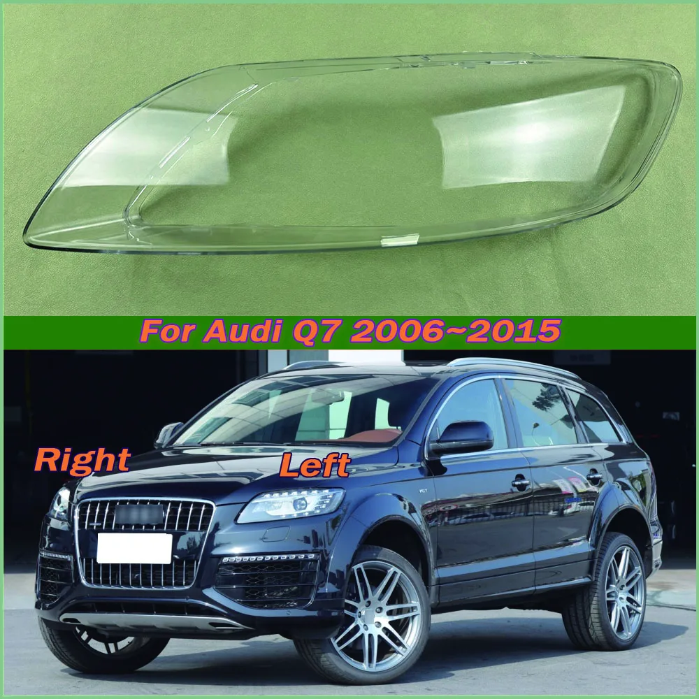 

For Audi Q7 2006~2015 Front Headlight Cover Transparent Lampshade Lamp Lens Headlamp Shell Plexiglass Auto Replacement Parts