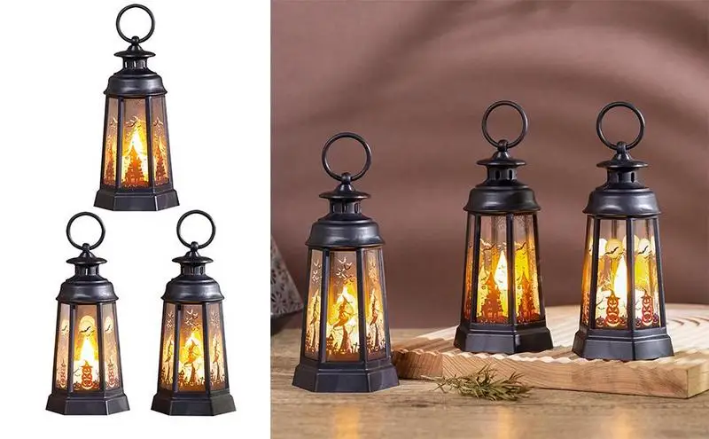 Camping Lantern Portable Halloween Atmosphere Light Lighting Modes Tent Light For Hiking Climbing Yard Halloween Decor Accessory