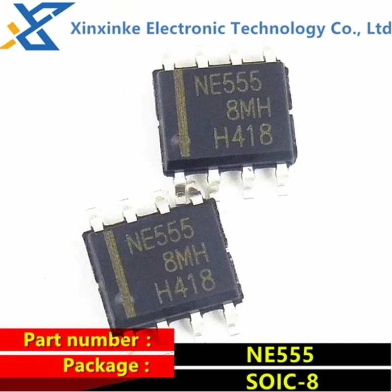 10PCS NE555DR NE555 SOIC-8 Clock/Programmable Timer And Oscillator