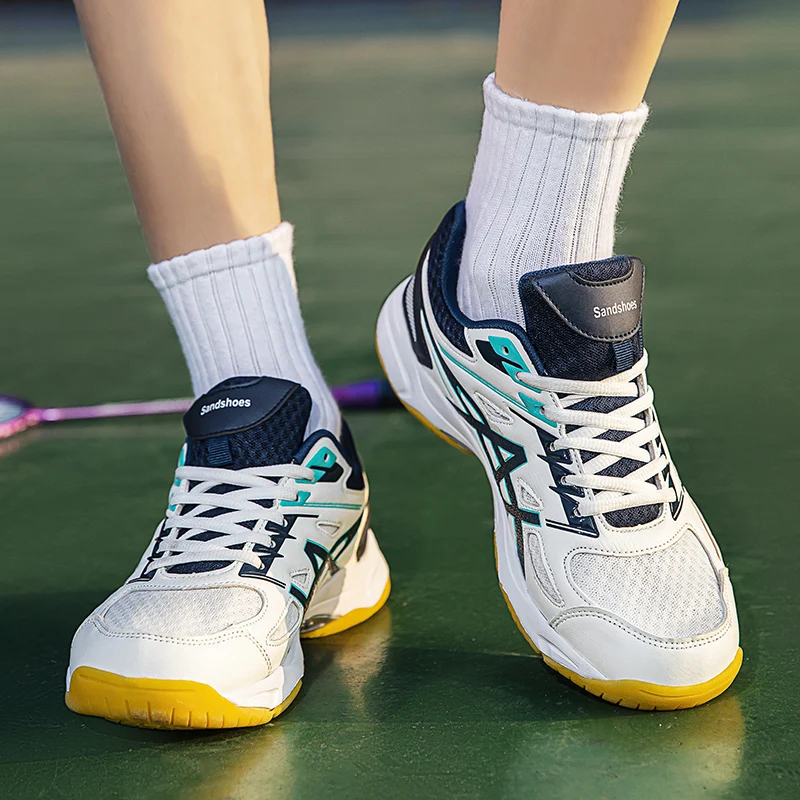 Brand Fashion Tennis Snneakers for Men Women Breathable Mesh Table Tennis Sneakers Men Non-slip Professioanl Badminton Shoes Men