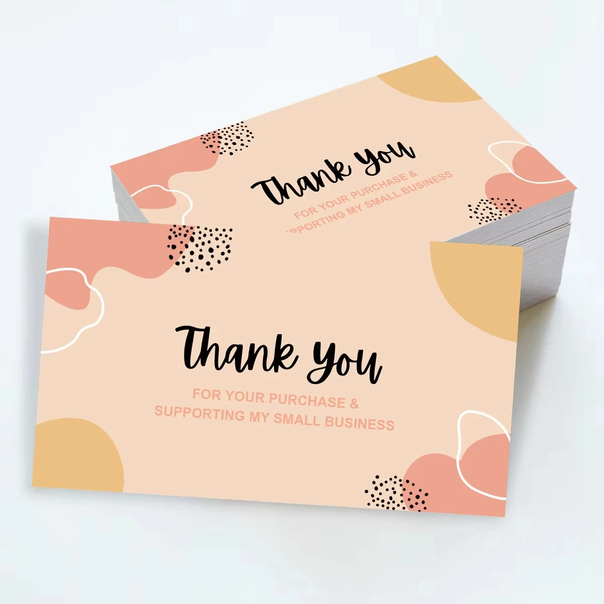 50/100 قطعة بطاقات شكر مخصصة شركة السلع التجارية اتبع بطاقات شعار شخصي الهدايا التفاف بطاقات دعوة عيد ميلاد #6