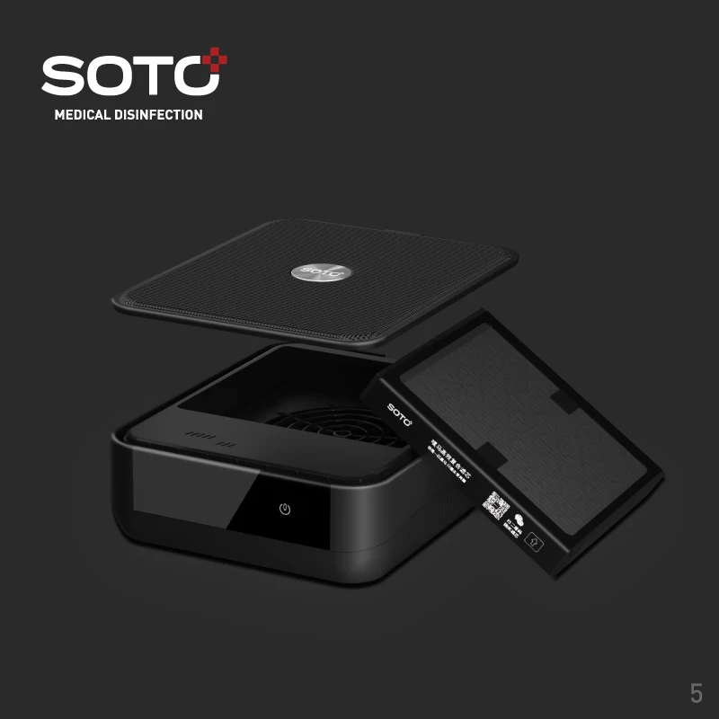 SOTO QX6 Portable Car Air Purifier 12V Power Source PM2.5 Display Automatic Start Stop Car Air Purifier