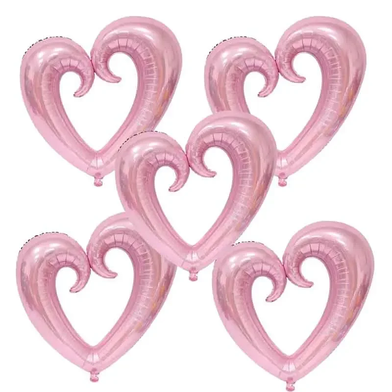 5 Stück 36-Zoll-Herz-Folienballons, rote Herzballons, Dekorationen für Valentinstag, Verlobung, Hochzeit, Party, Geschenk