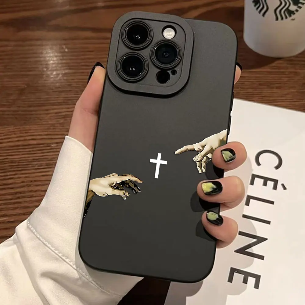 Funda de teléfono antigolpes pintada con cruz de Jesús para Samsung Galaxy A25 A56 A16 A06 A35 A15 A34 A24 A05 A13 A73 A53 A23 A13 4G 5G