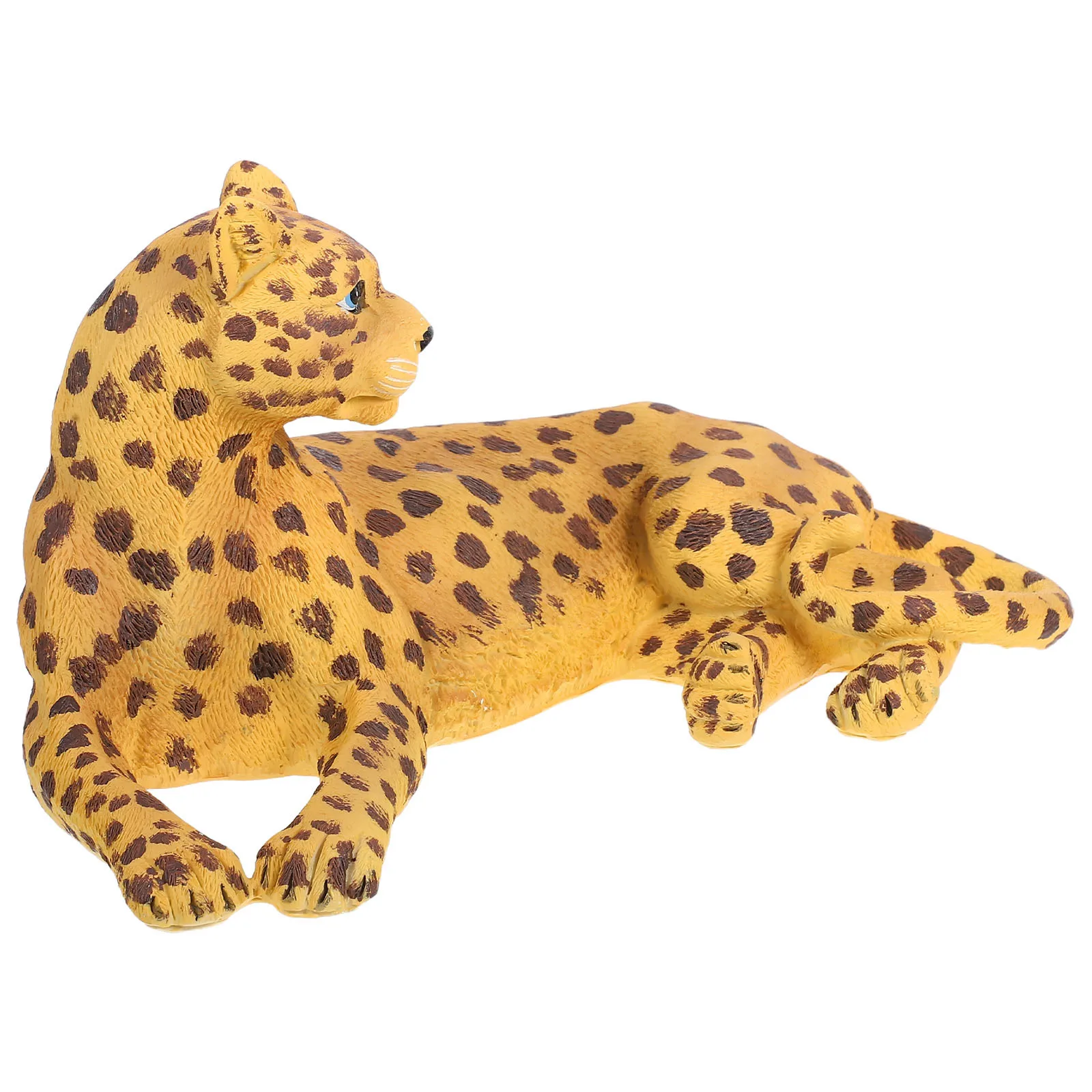 

Resin Leopard Sculpture Realistic Animal Statue Home Decor Elegant Room Bedroom Office Decoration