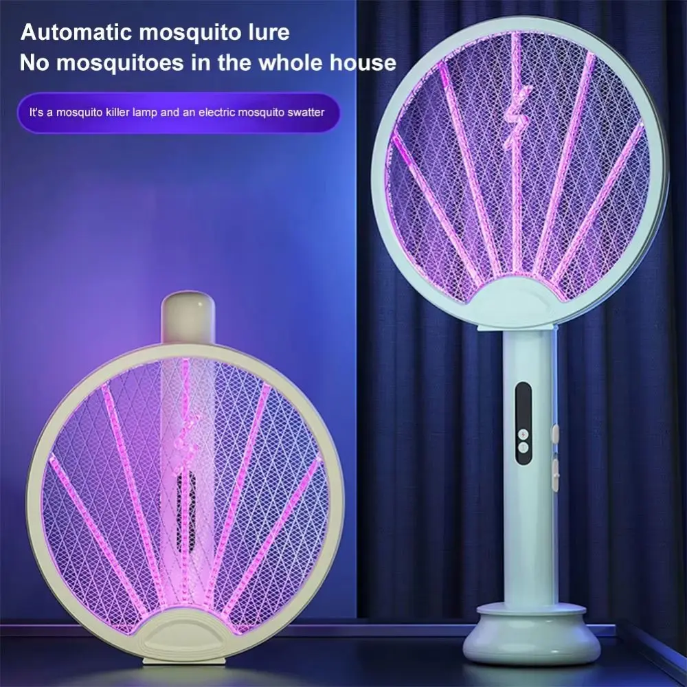 2 in 1 Electric Mosquito Swatter USB Rechargeable Portable Fly Swatter Trap Anti Mosquito Security Net Mosquito Killer Lamp