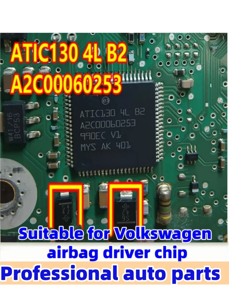 5-10pcs ATIC130 4L B2 A2C00060253 is suitable for Volkswagen airbag driver chip S4 S6 chip