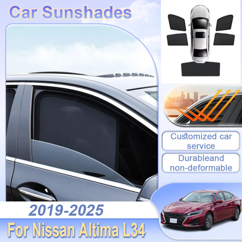 

Sun Shade For Nissan Altima L34 2019 2020 2021 2022 2023 2024 2025 Car Curtain Mesh Anti-UV Windshield Curtain Auto Accessories