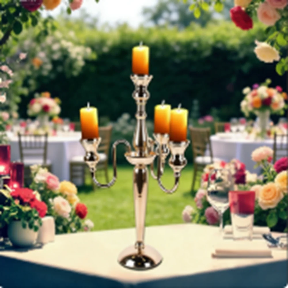 

Wedding decoration three arms crystal candle holder centerpieces stands Event Road Lead Wedding Decoration Flower Stand Wedding