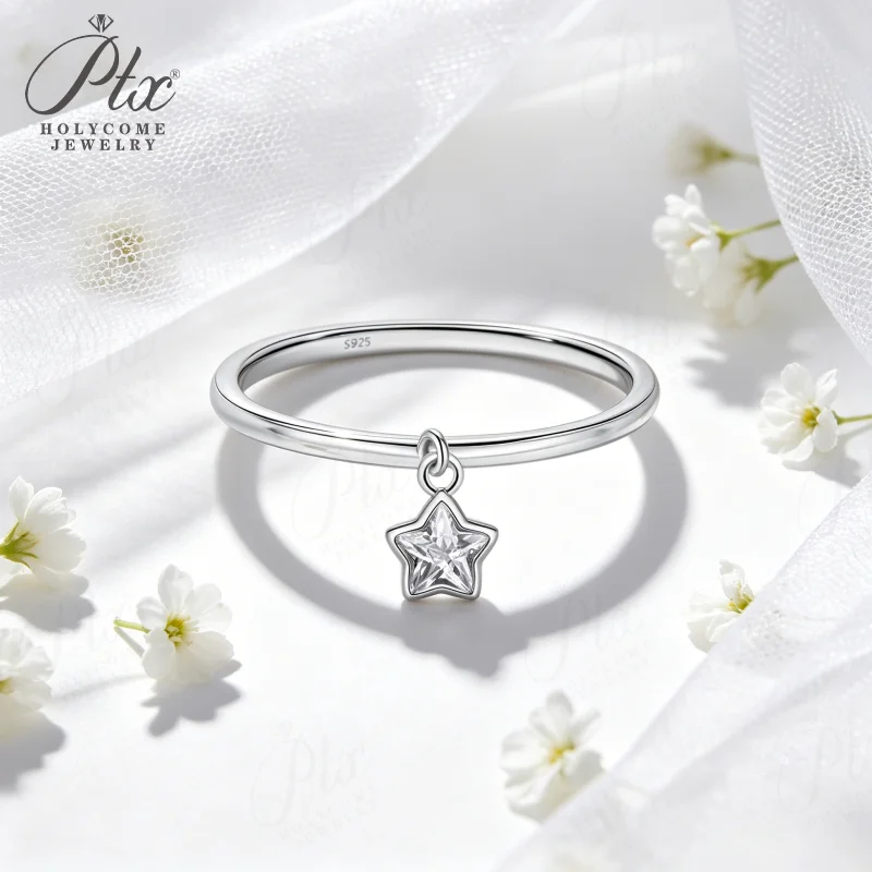 5A Cubic Zirconia Ring Star D VVS1 Clarity 925 Sterling Silver Hypoallergenic Fade Resistant Fine Jewelry for Women Wholesale