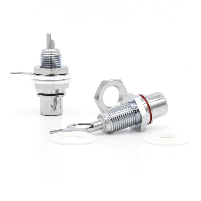 50pcs presa RCA placcata rodio RCA femmina montaggio a pannello spina terminale Audio telaio per montaggio a pannello RCA