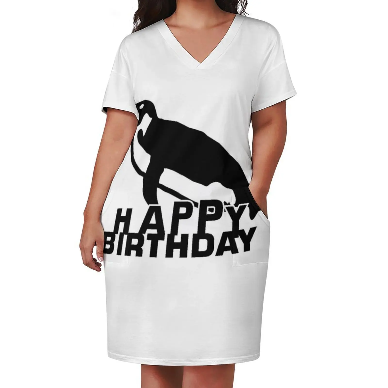 Camiseta de aniversário, camiseta de feliz aniversário, tema vintage de pinguim, presente de aniversário, design para homem e mulher, vestido de bolso solto Bo