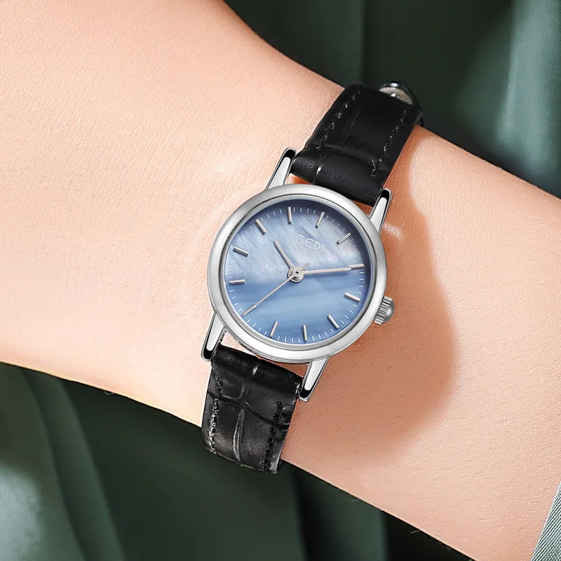 Luz de luxo beimu dial relógio feminino retro nicho high-end sentimento pulseira de bambu à prova dwaterproof água senhoras fshion relógio de quartzo relógios de pulso