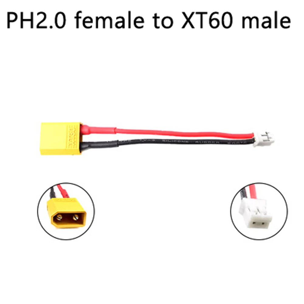 PH2.0 to XT60/XT30 plug Battery Charging Adapter Cable Cord Female Male Plug to PH2.0-M XT60-F XT30-F High Current Connector