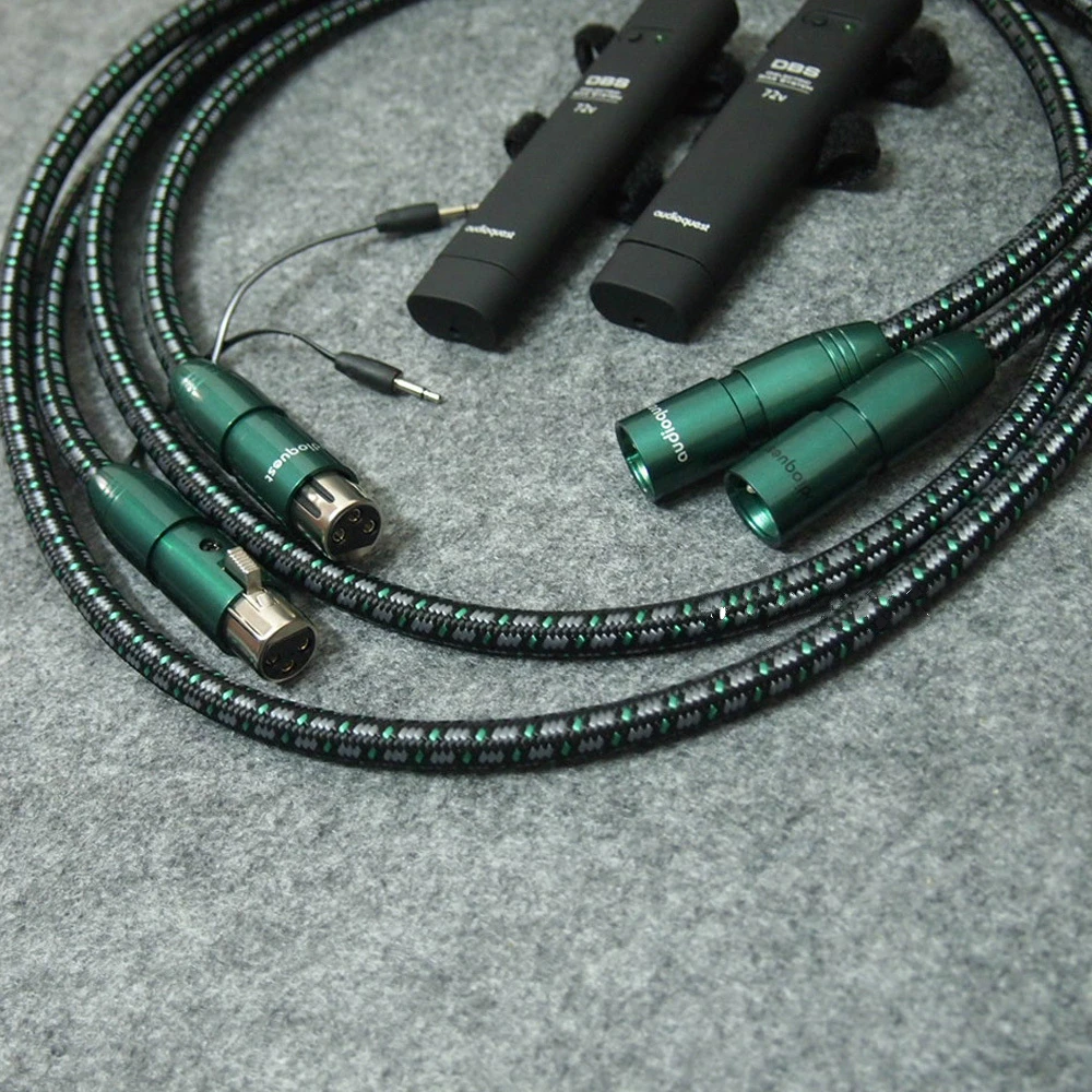 1Pair ColumbiaI HiFi Audio 3 Pin XLR Balanced Cable With 72V DBS