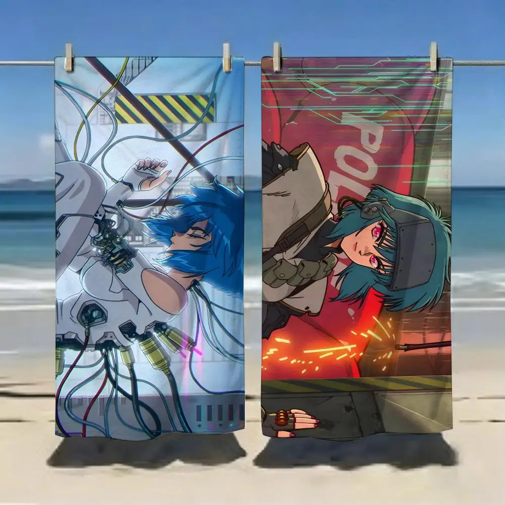 Cyberpunk Sci-Fi Anime G-Ghost in the Shell Towel Microfiber soft Beach Towel for Travel Fitness Sauna Bathing Camping