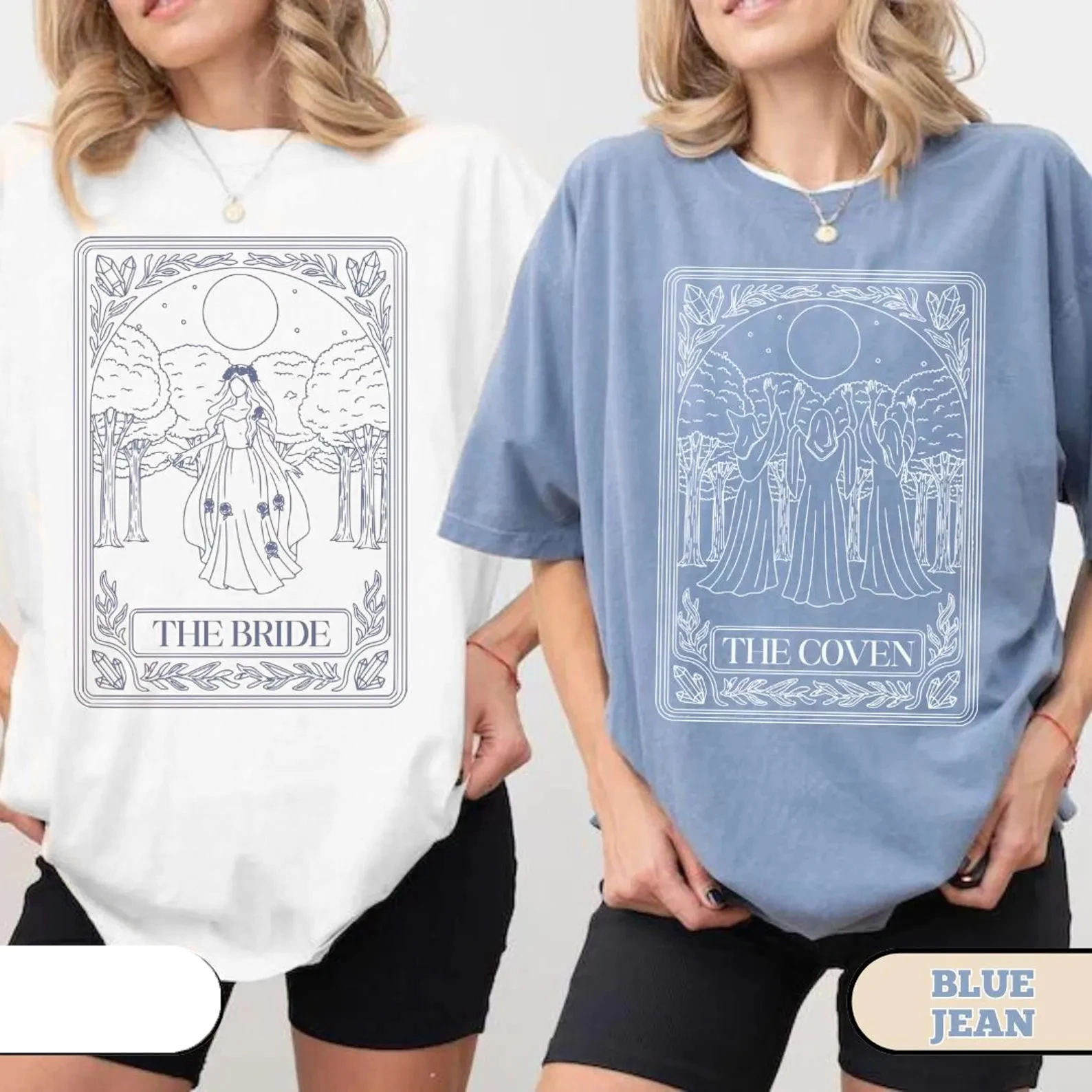 Custom Witchy Bachelorette Shirt Tarot Card Celestial Bach Halloween Bachelorette Party Shirt Witchy Shirt Bride and Coven Tee