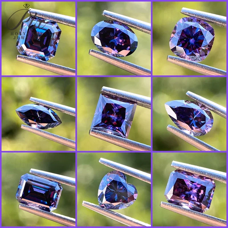 Moissanit-Diamant Asscher Oval Birnenförmiger Schliff mit GRA-Zertifikat Granatfarbe VVS1 Reinheit Perlen für Schmuckherstellung Charms – Detail 29