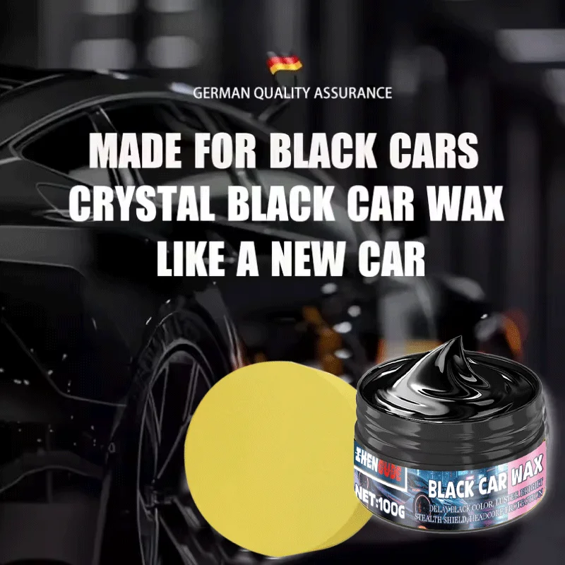 Black Car Special Wax - Crystal Plating and Polishing, Car Paint Surface Brightening and Repair - Scratch Solid Car Wax