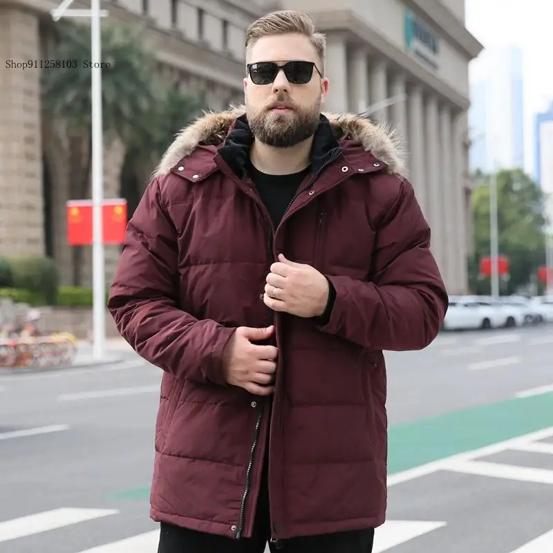 Jaqueta quente e na moda masculina, jaqueta grande larga e longa, casual, inverno