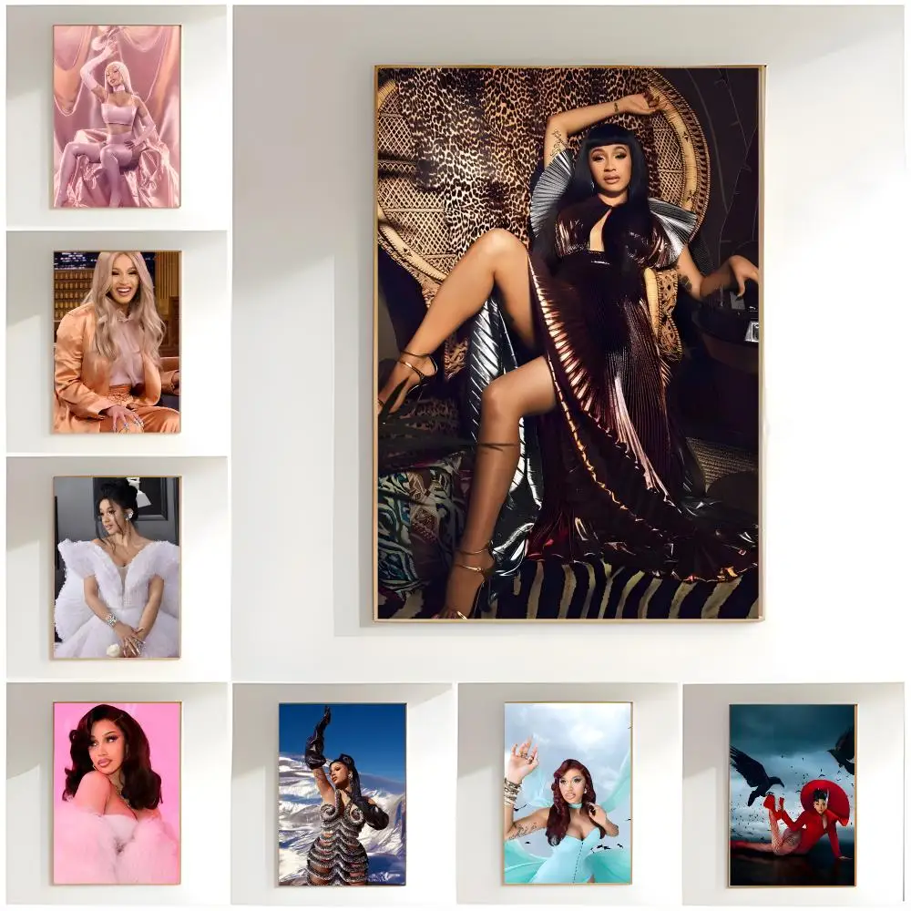 rap singer c-cardi b Poster Classic Wall Art  Home Decor  Peel and Stick Unframed