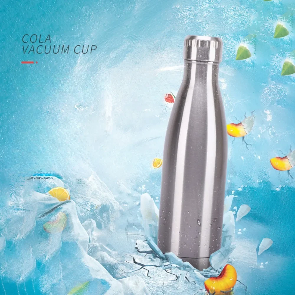 350/500/750/1000ml Bottiglia d\'acqua creativa a doppia parete senza BPA Acciaio inossidabile 304 Birra Tè Caffè Thermos sottovuoto sportivo portatile