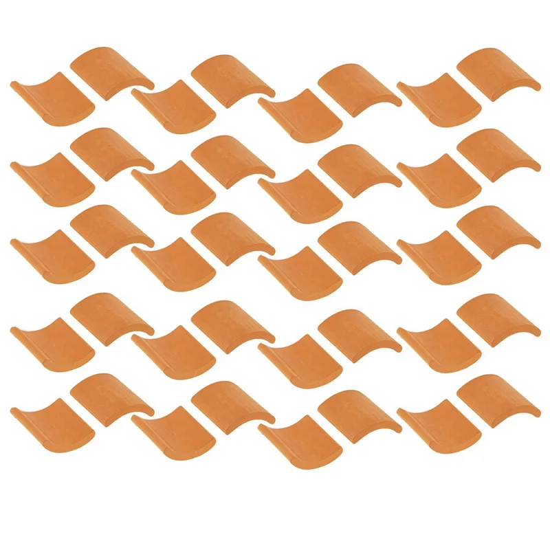 YSUN-800 Pcs Roof Tiles Model Building Set Red Miniature Tiles For DIY Landscape Kitchen Garden Decoration