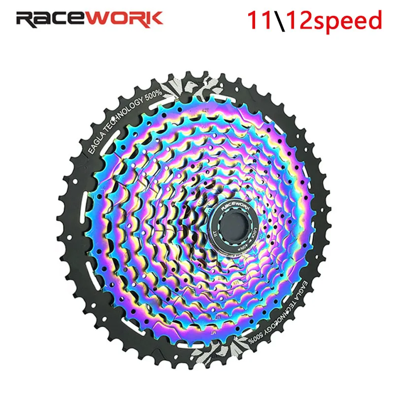 RACEWORK MTB Bicycle Cassette 11S 12S Mountain Bike Sprocket 11-50T Aluminum Alloy Material Bicycle Freewheel Bike Accessories