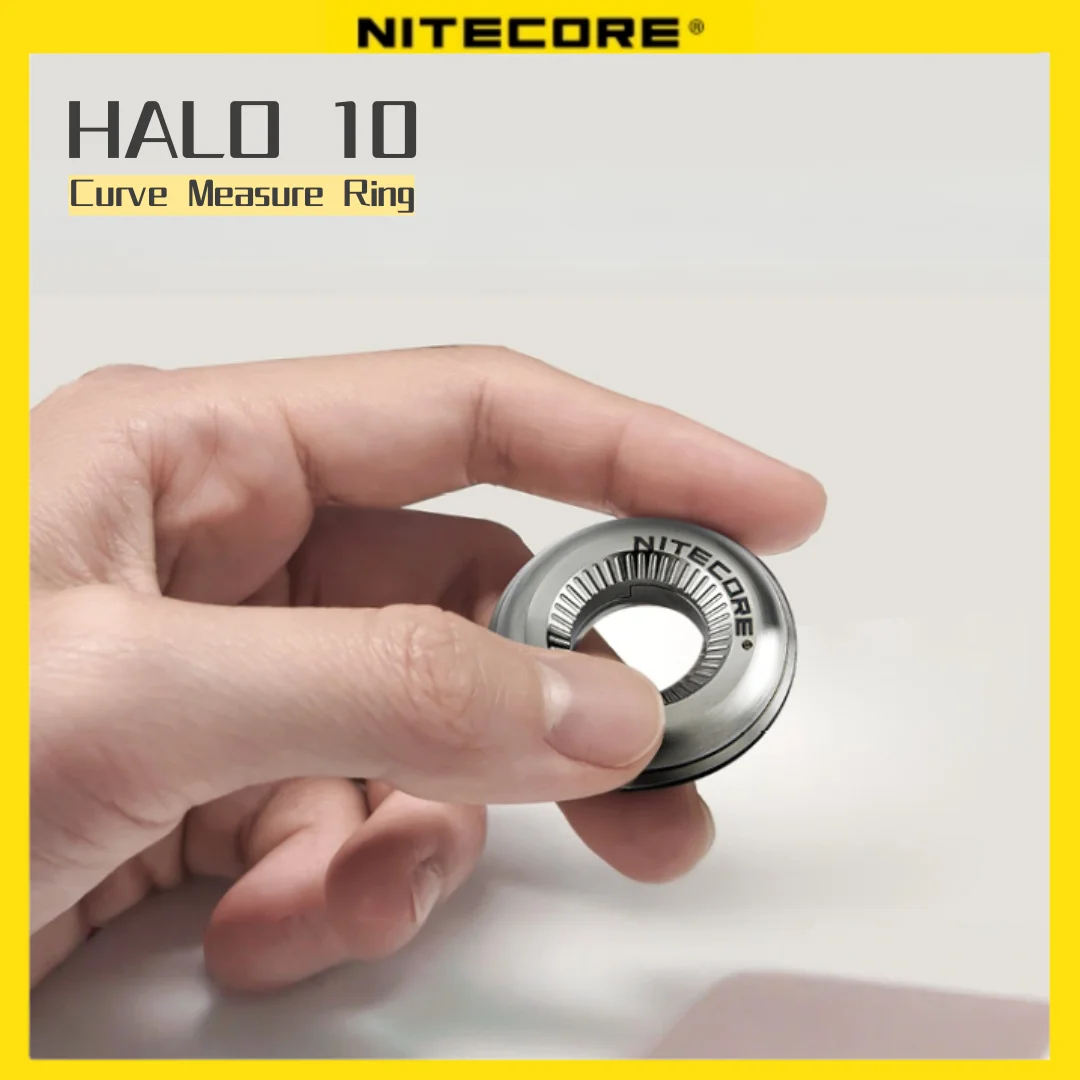 Nitecore هالو 10 منحنى قياس حلقة سبائك التيتانيوم 10 سنتيمتر منحنى أداة القياس EDC تململ لعبة قلادة حلية