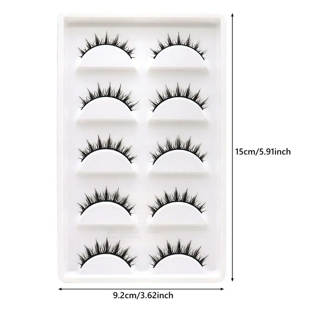 Azjatycki naturalny wygląd Manga Lashes Wispy Fluffy Spiky Fałszywe rzęsy wyglądają jak indywidualny klaster Rzęsy objętościowe 3D