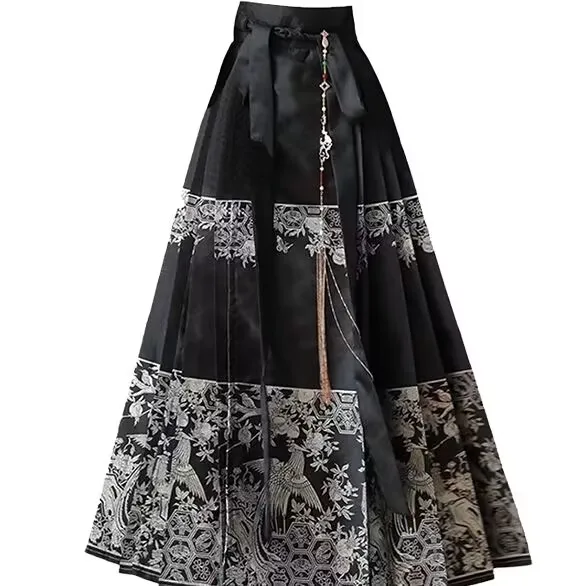 New Style Role Play Chinese Long-sleeved Top With Suit Fashion Clothes Set Chinese Style Horse Face Skirt Improved Design Hanfu