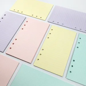 2025 40 feuilles Kawaii A5 A6 Cahier à feuilles volantes Recharge Classeur spirale Index Feuilles Pages intérieures Agenda quotidien Grille de lignes Agenda vierge 10 meilleurs papiers de recharge A6 en vente - No 6