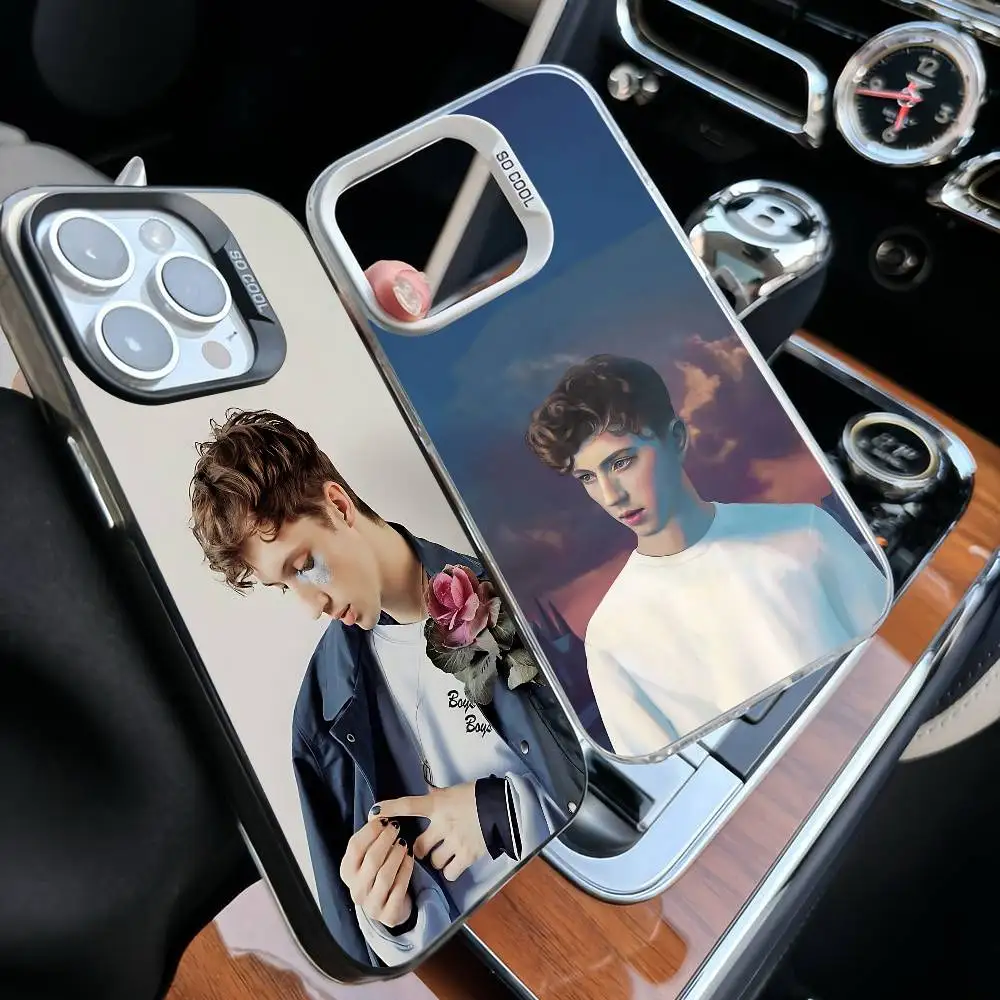 Funda de teléfono SInger T-Troye S-Sivan para IPhone 17 16 15 14 13 12 11 Pro Max Plus Color a prueba de golpes cubierta trasera plateada