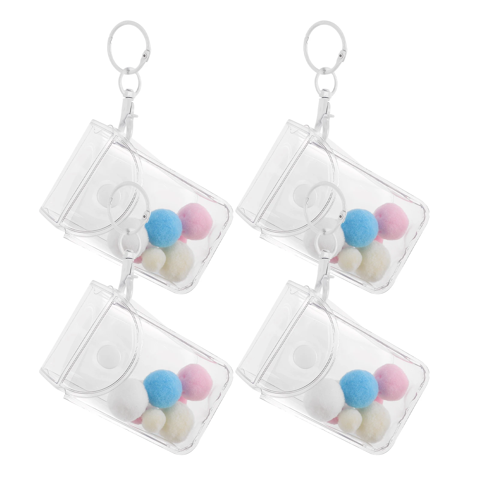 

3 Pcs Storage Bag Figure Carry Pouch Transparent Pvc Toy Organizer Bags Walk Baby