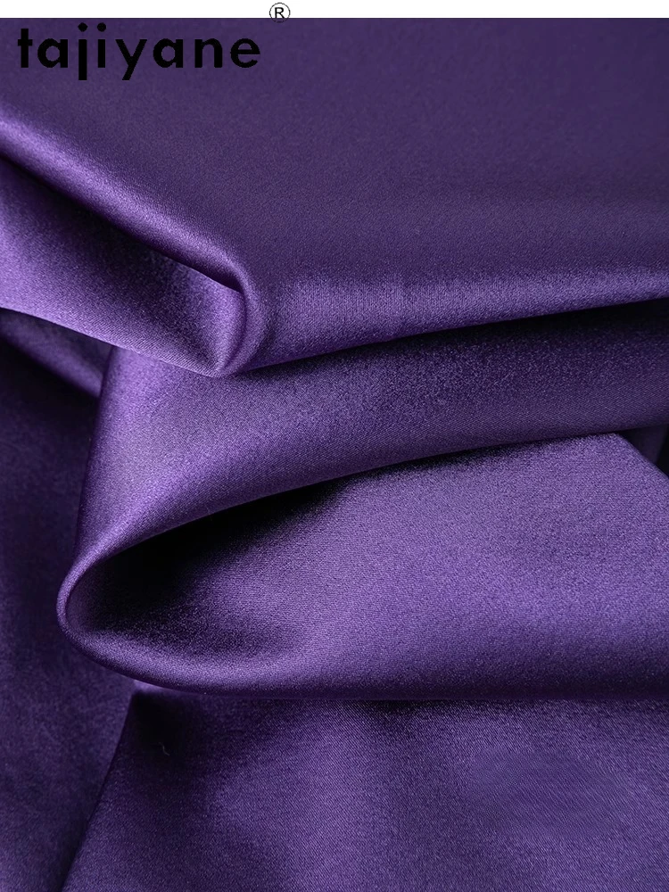 TAJIYANE 93% falda de seda de morera Natural moda verano falda de sirena de satén 21 Mommes falda larga elegante ropa de mujer 2025 rsi