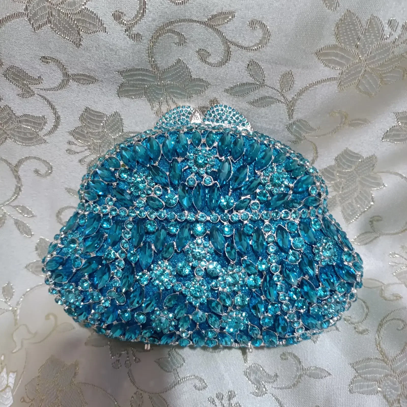 

18 Style Blue Crystal Evening Bag Woman Birthday Party Handbag Wedding Bridal Diamond Purse Fashion Cocktail Clutches