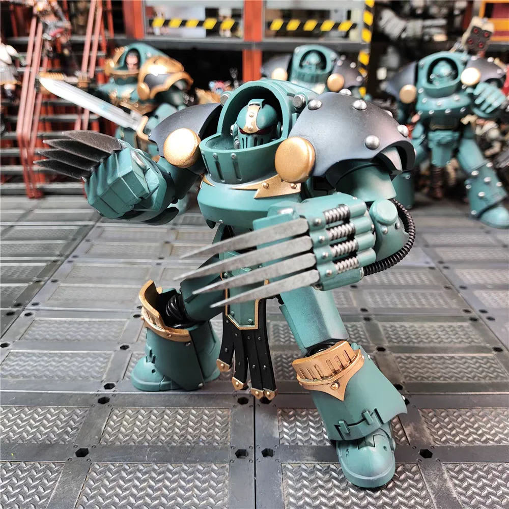 【Op voorraad】JOYTOY Warhammer 40K 1/18 actiefiguren 4 stuks / set Sons of Horus Tartarus Terminator Squad Model Toy Collection