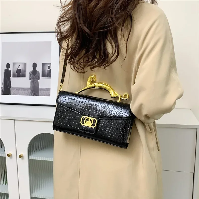 2024 Fashion Mini Stone Pattern Crossbody Bags New Handbags Short Top Handle Leather Mini Phone Luxury Party Purse for Women