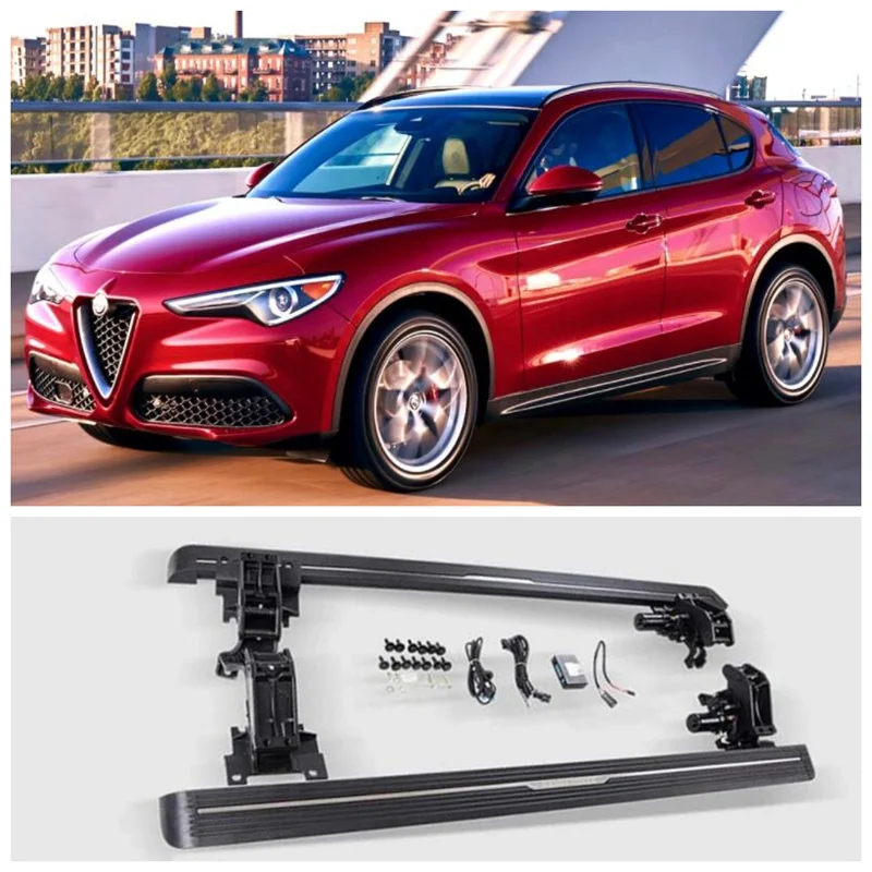 

For Alfa Romeo Stelvio 2017 2018 2019 2020 2021 2022 Electric Automatic Running Boards Side Step Bar High Quality Motor Pedals