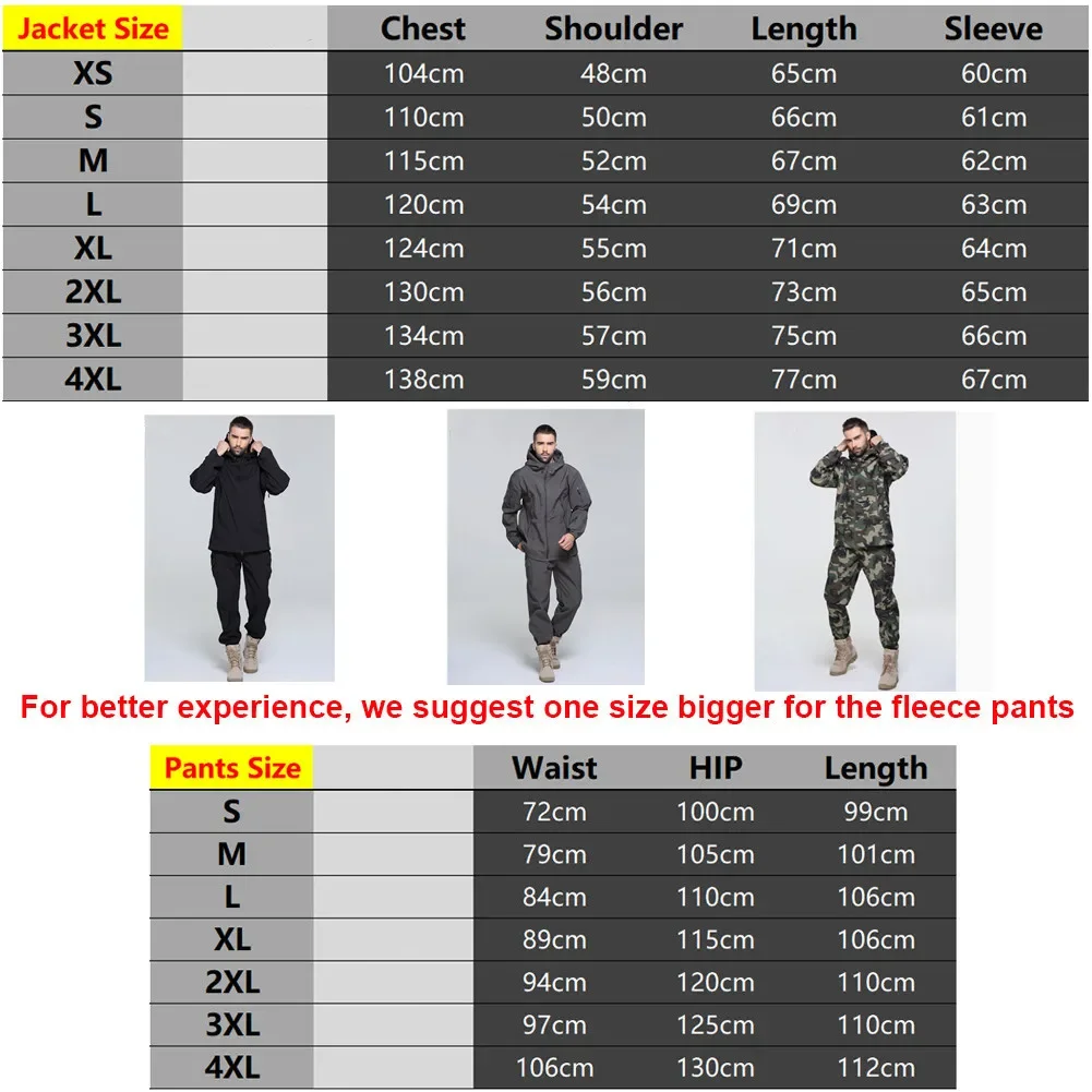 Soft Shell ยุทธวิธีการฝึกอบรมกองทัพกลางแจ้งฤดูหนาวขนสัตว์หนากันน้ํา Windproof เล่นสกีตกปลา Charge ชุด