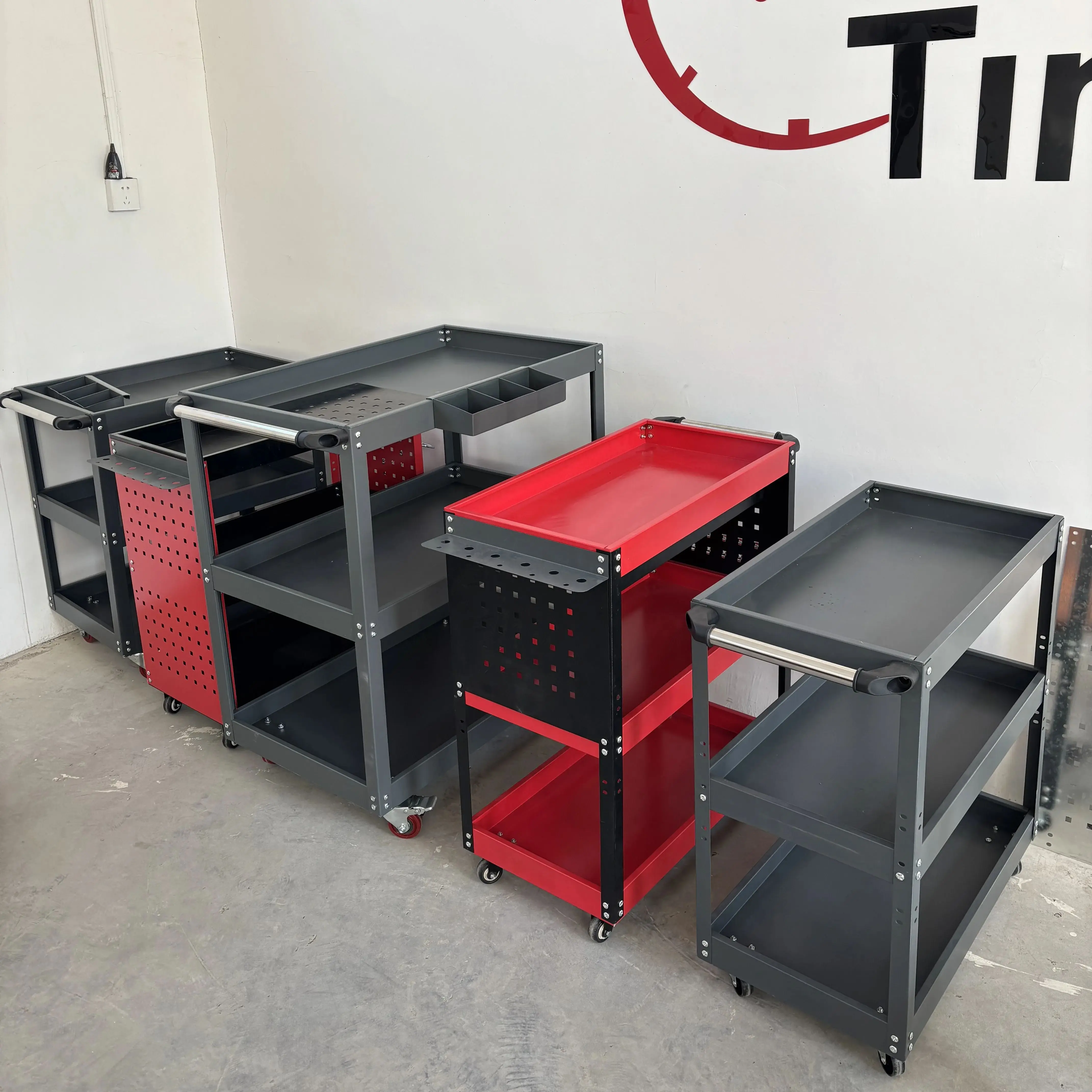 Mechanical Workshop ToolsCart Tool Trolley With Brake Wheels Toolbox Cabinet Organizer Holder Garage Workbench Racks