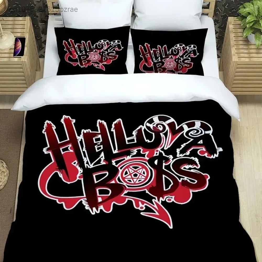 Anime Duvet Cover Pillowcase Bedding Set H-Helluva Boss Adult Boy Girl Bedroom Decoration Children Single Double Large Size