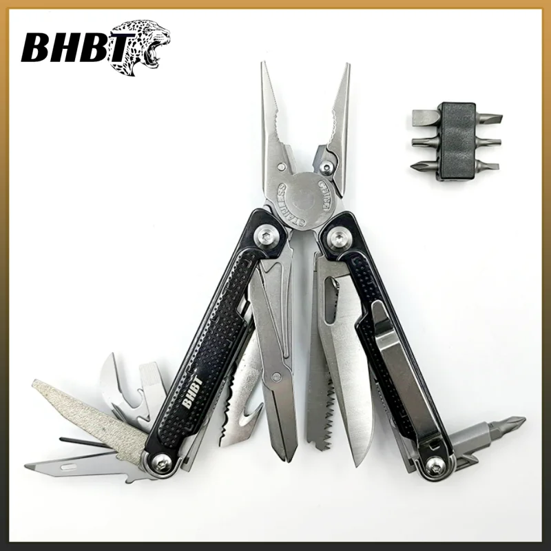 

BHBT Folding Multitool Pliers 20 in 1 Multi-functional Combination Tool Pliers Folding Scissors EDC Outdoor Equipment Swiss