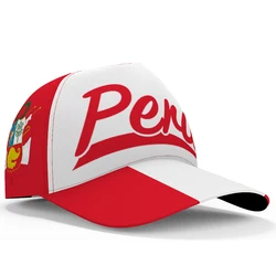 Peru Baseball Caps Free 3d Custom Made Name Team Logo Pe Hats Per Country Travel Republic Nation Peruvian Flags Spanish Headgear