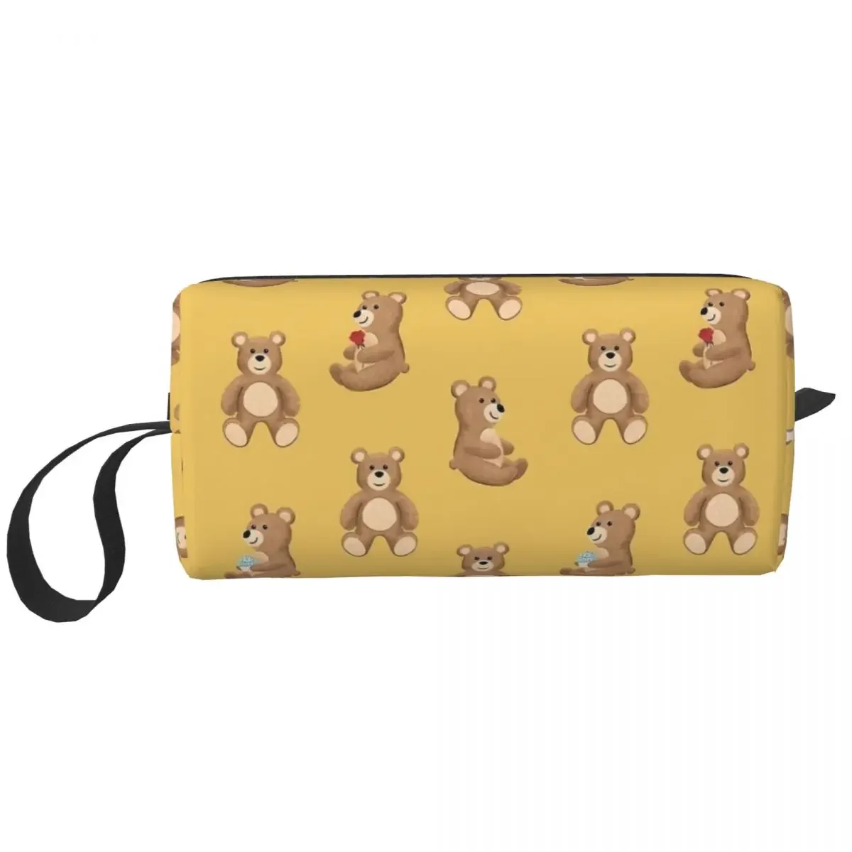 Honey Teddy Bear Cute Makeup Bag Pouch Cosmetic Bag Travel Toiletry Bag Organizer Storage Bag Large Capacity