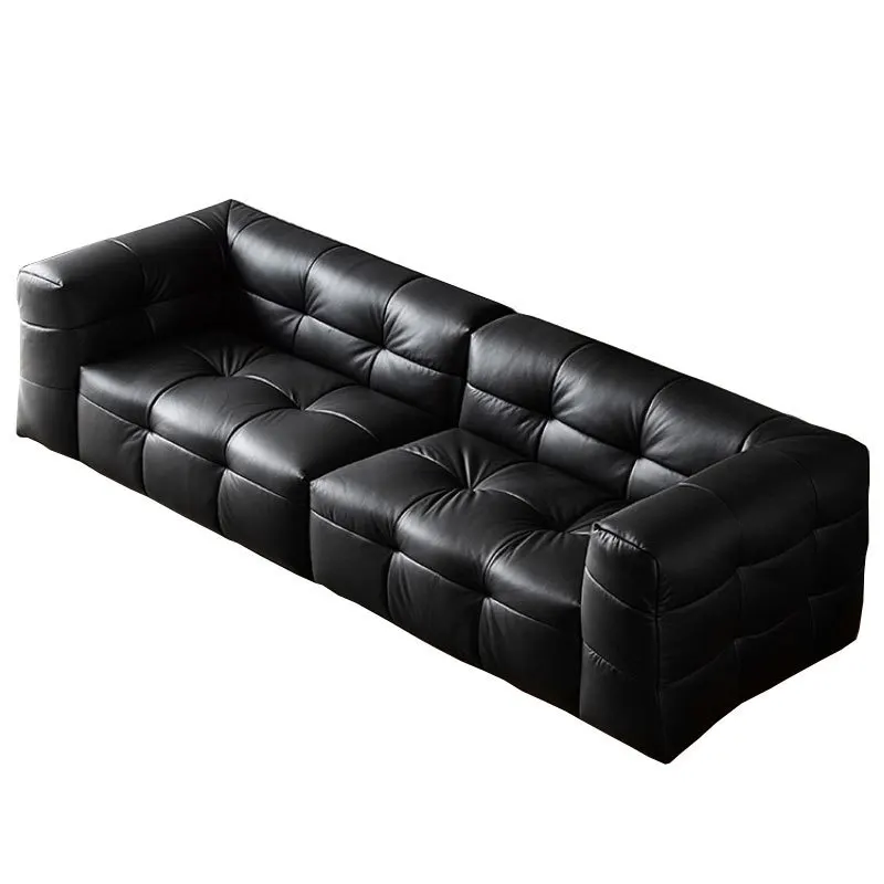 Sofa minimalis Italia modern minimalis berbahan kulit marshmallow